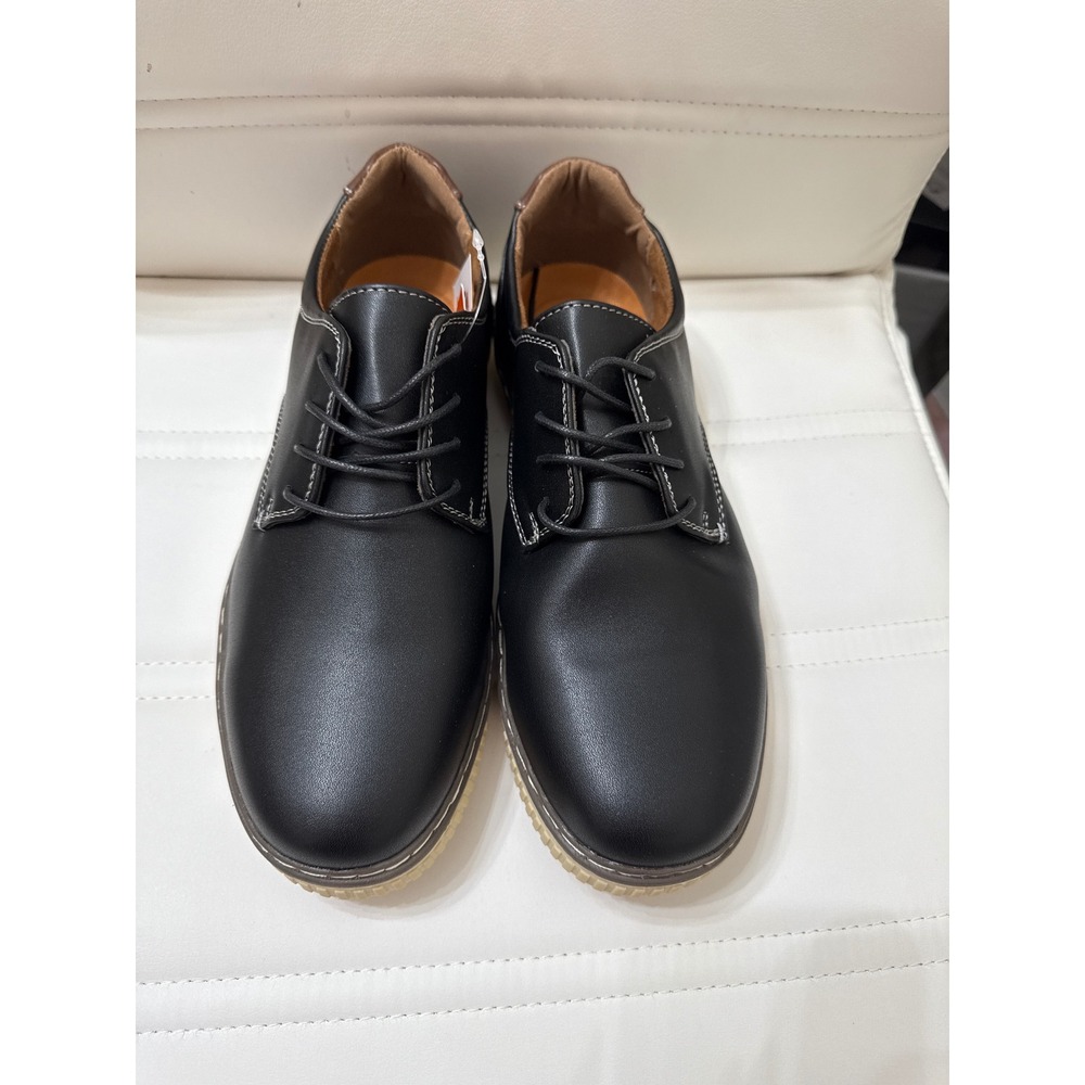 Deer Stags Men's Black Oxford Dress Shoes Casual Comfort‎ Lace Up New Size 9